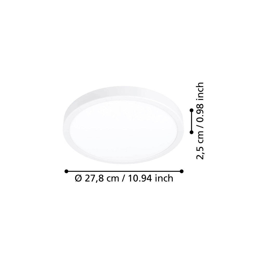 LED-Deckenlicht Fueva 6 rund – weiß – Ø 27,8 cm Eglo 9008606330164