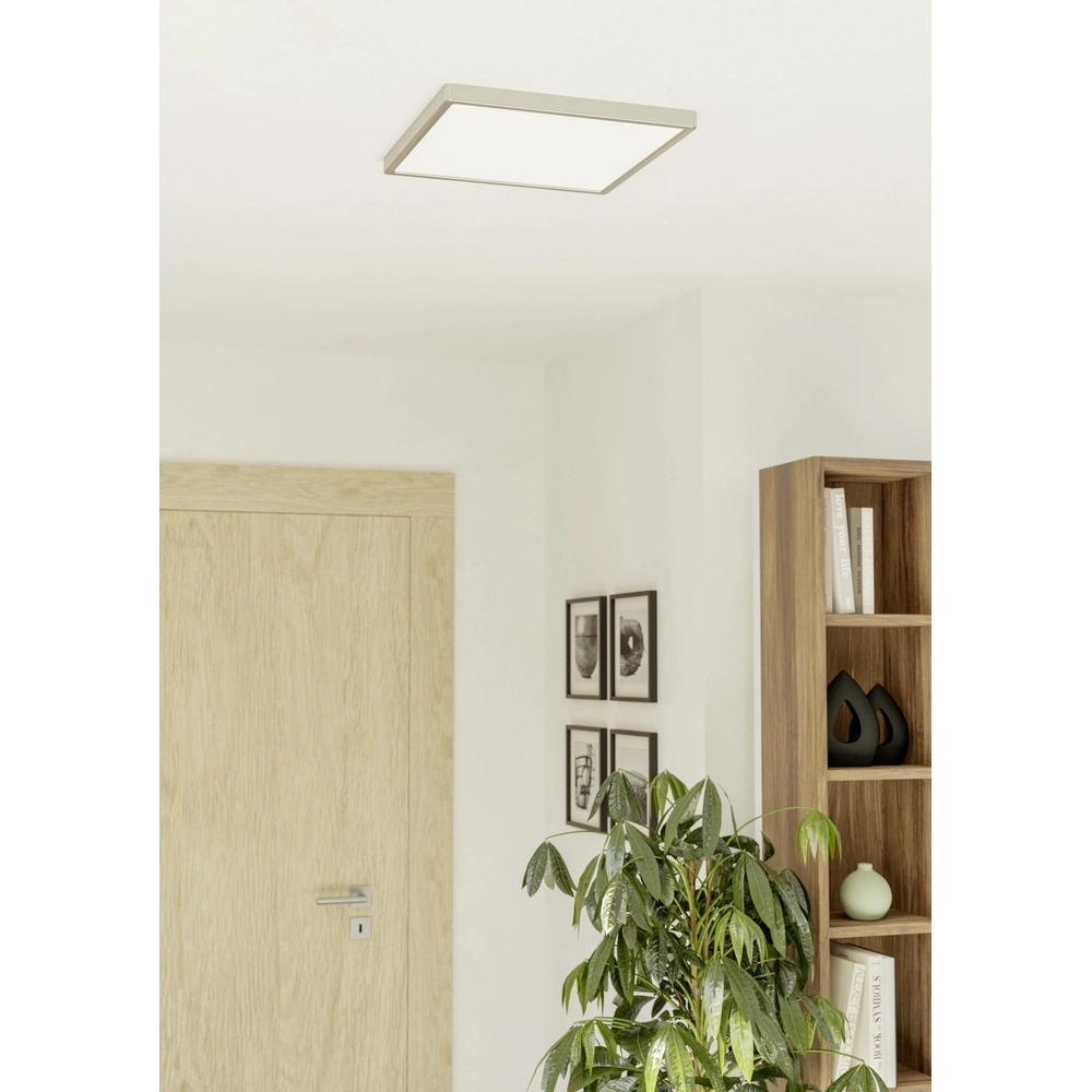 LED-Deckenlicht Fueva 6 Quadrat – Edelstahl – 39x39 cm Eglo 9008606330294