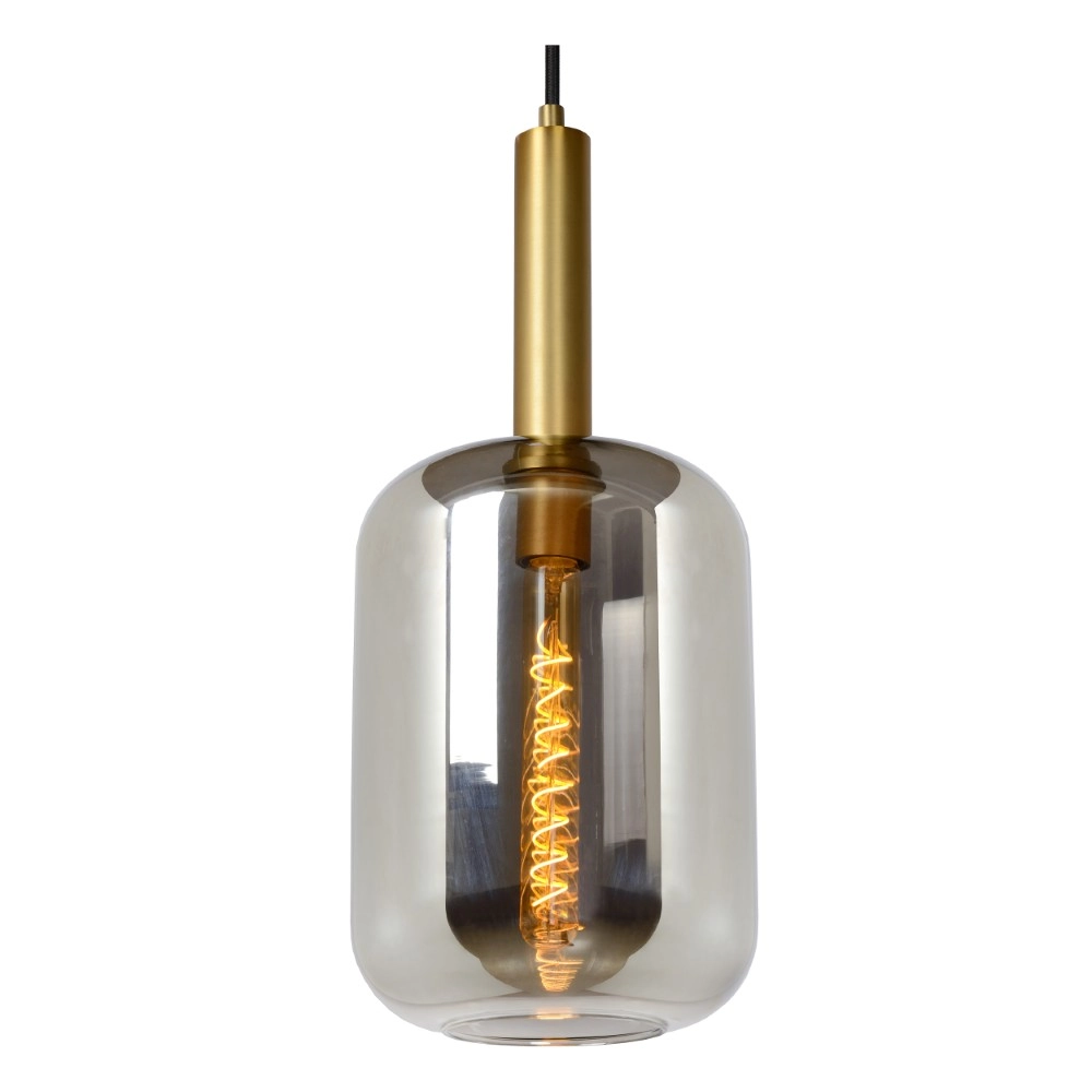 Design-Pendellampe Joanet Ø 22 cm Gold und Rauchglas Lucide 5411212451422