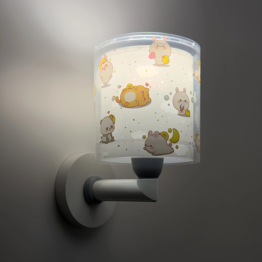 Wandleuchte für Kinder Kawaii Friends Graues Leuchten im Dunkeln Dalber 8420406417691