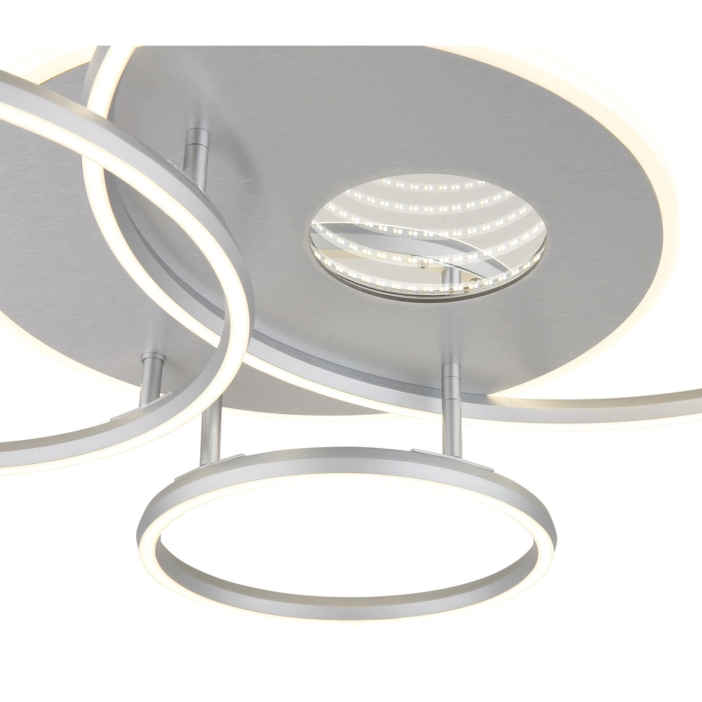 Moderne Deckenlampe Invertina Silbergrau 90 cm Globo 9007371575404
