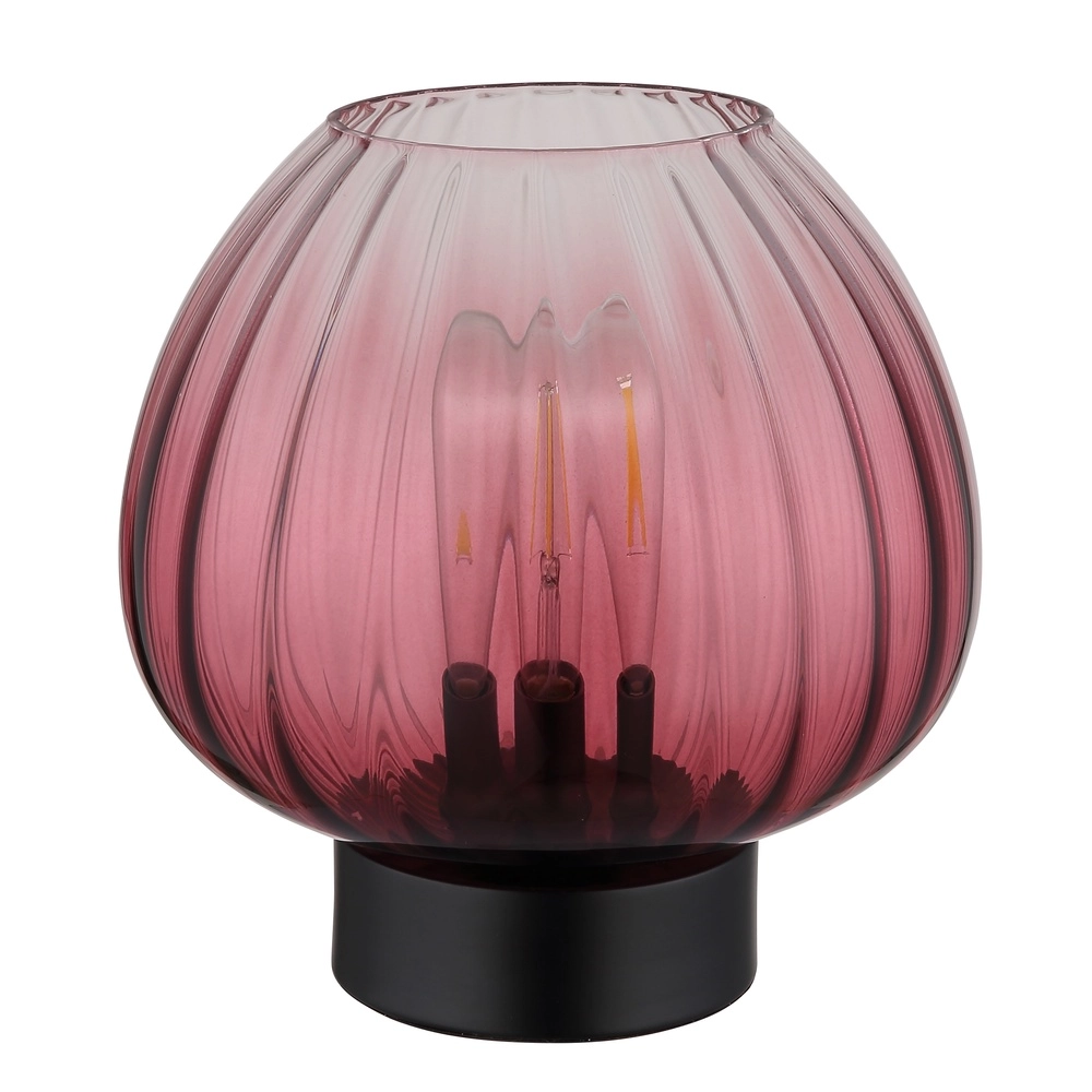 Tischlampe Solveig Rotes Glas Globo 9007371475094