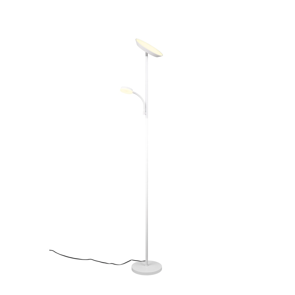 Stehlampe Specter weiß mit Leseleuchte