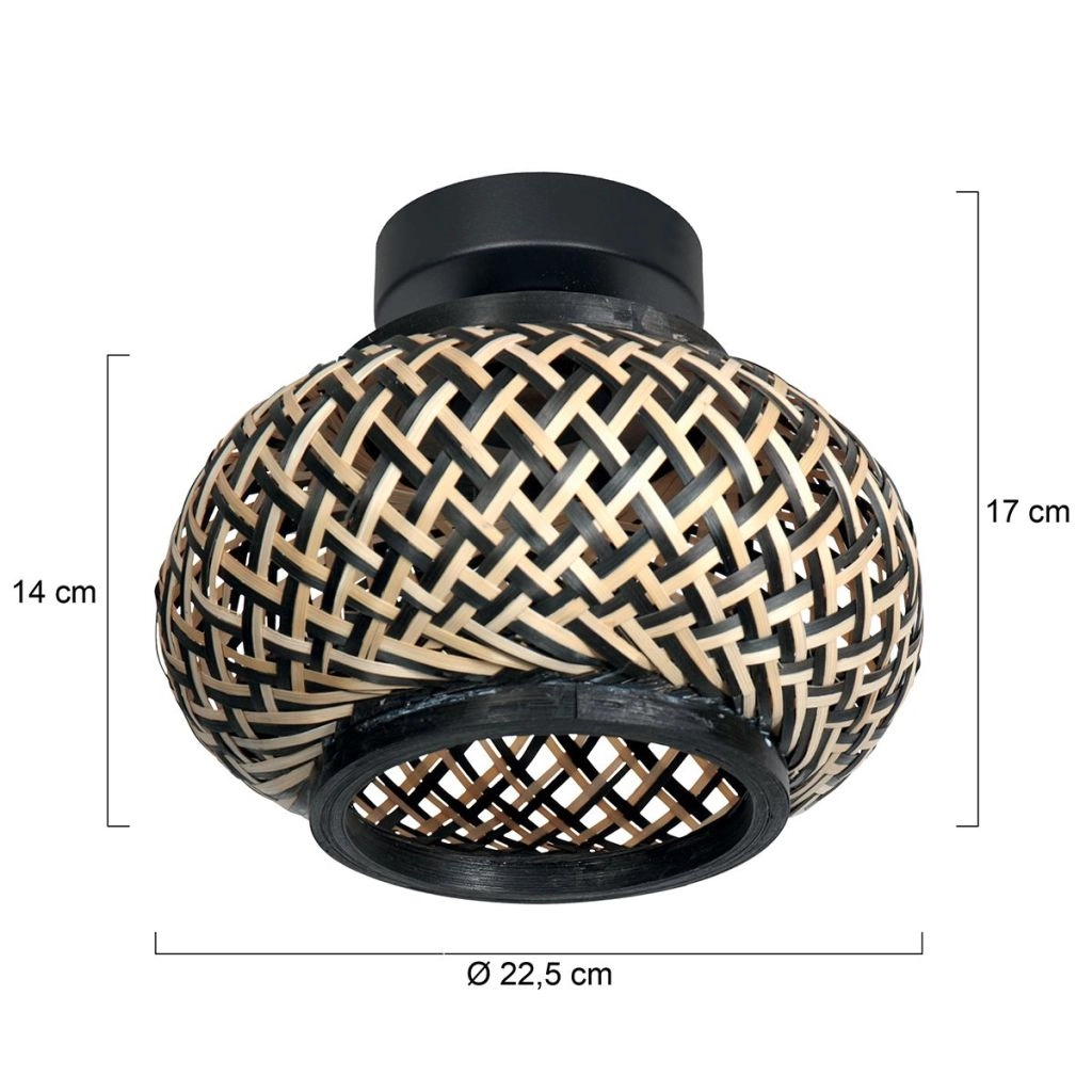 Deckenlampe Nox Light mit Bambusschatten Ø22,5 cm Steinhauer 8712746182958