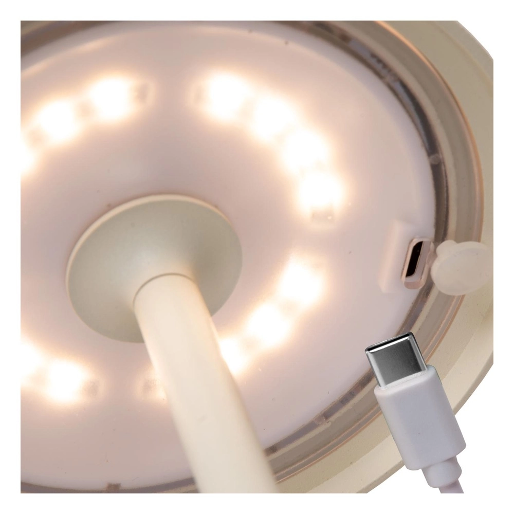 Wiederaufladbare Tischlampe Joy IP54 weiß Lucide 5411212151957