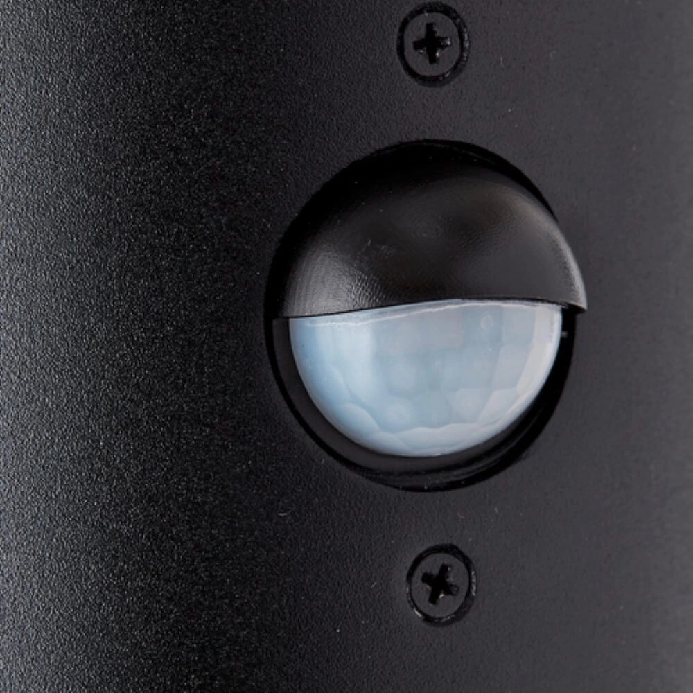 Schwarze Außenlampe Sergioro mit Sensor Brilliant 4004353405679