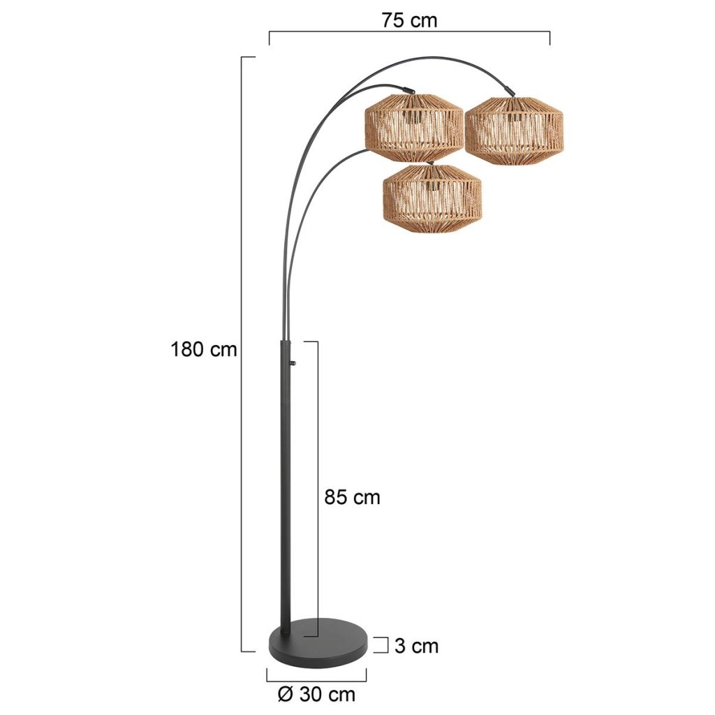 Stehlampe Sparkled Light mit Rattanhauben Steinhauer 8712746182903