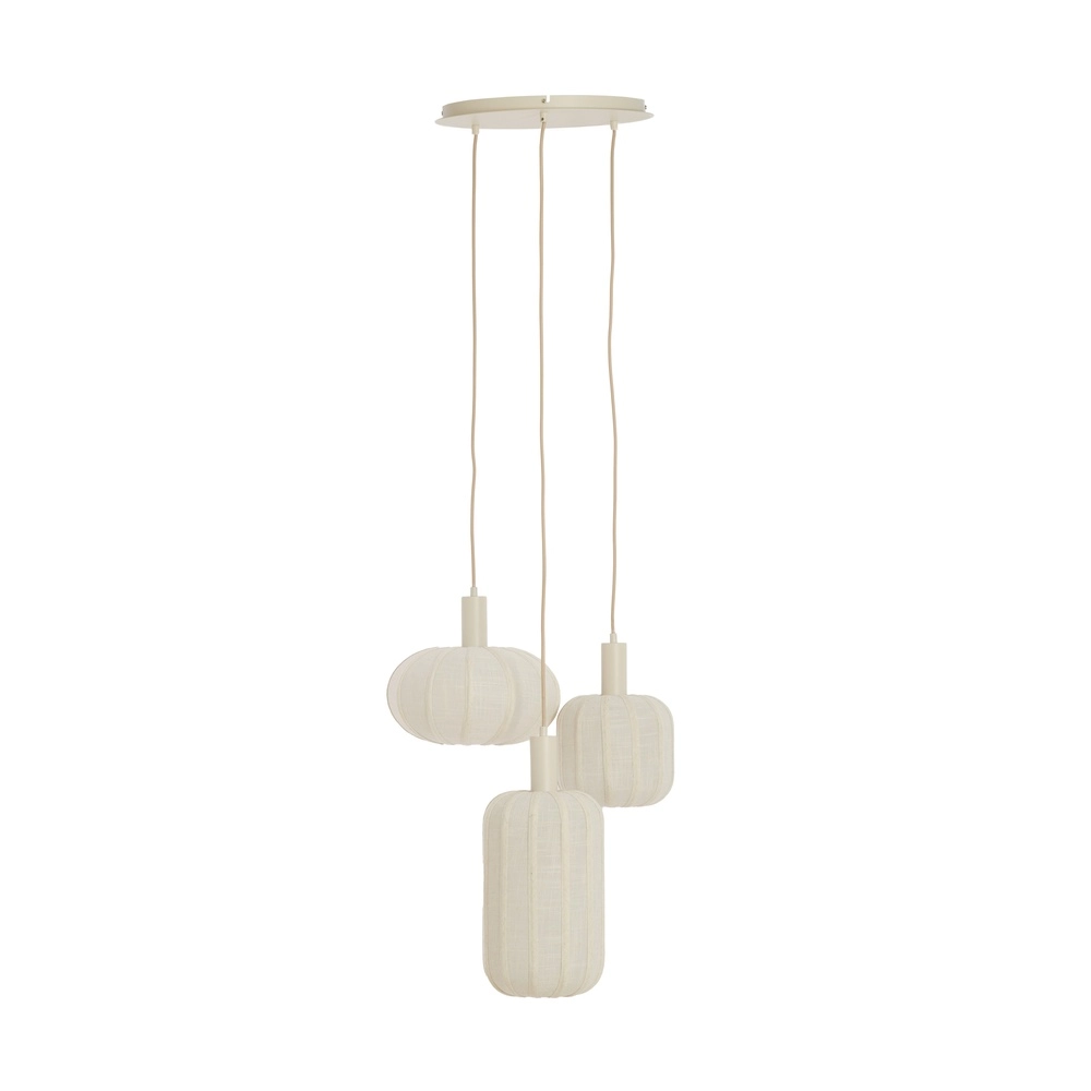 3L vide Pendellampe Tufia Leinencreme