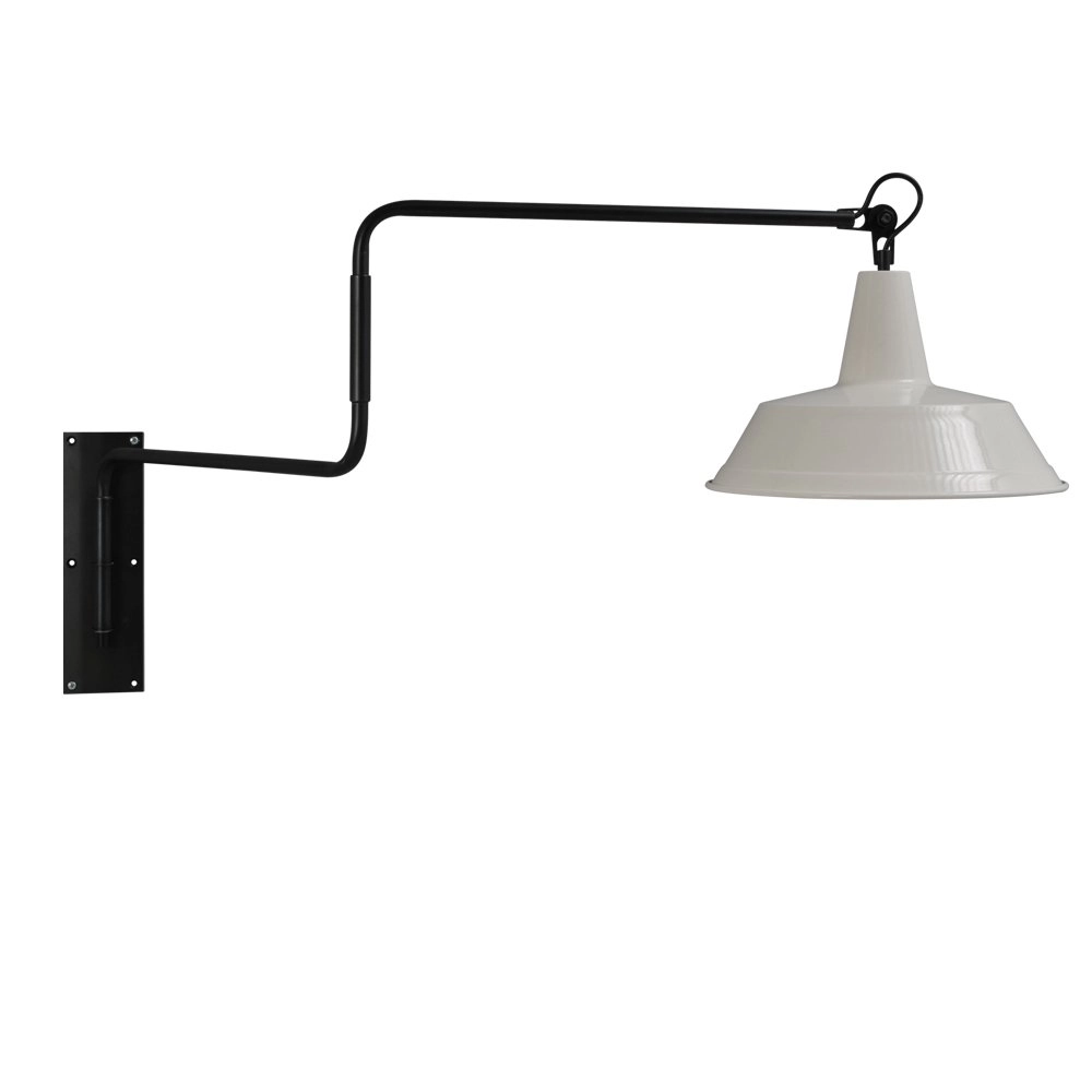 Wand-Leseleuchte Industria 122 cm schwarz mit grau