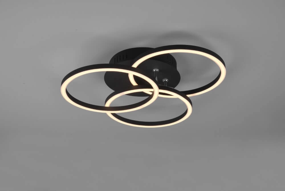 Deckenlampe Circle 3-Ring schwarz Trio 4017807500615