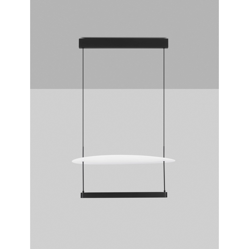Design-Pendelleuchte Diona Ø 60cm schwarz mit weiß Lyora 5212017451439