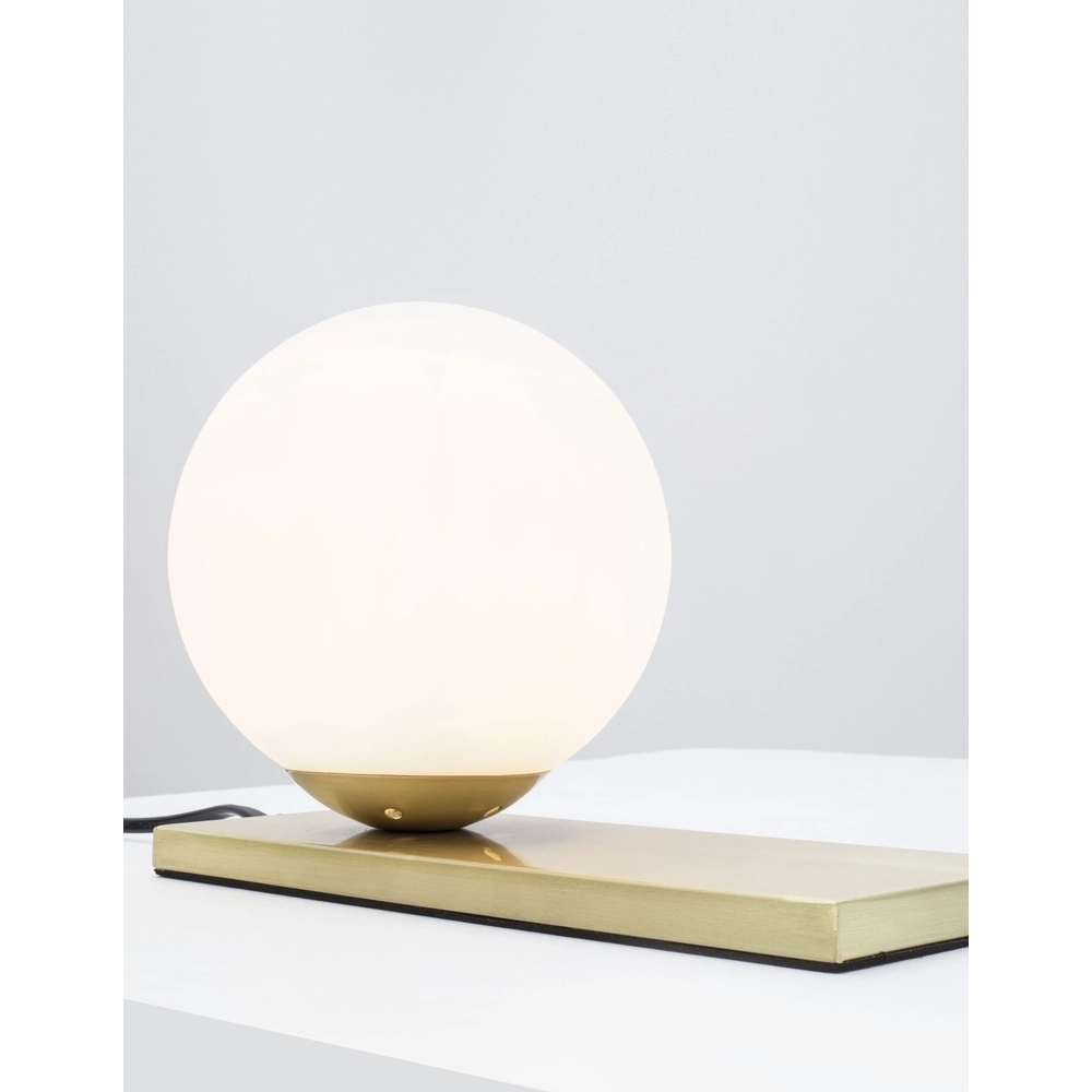 Tischlampe Juliet Gold mit weißem Glas Lyora 5212017416766