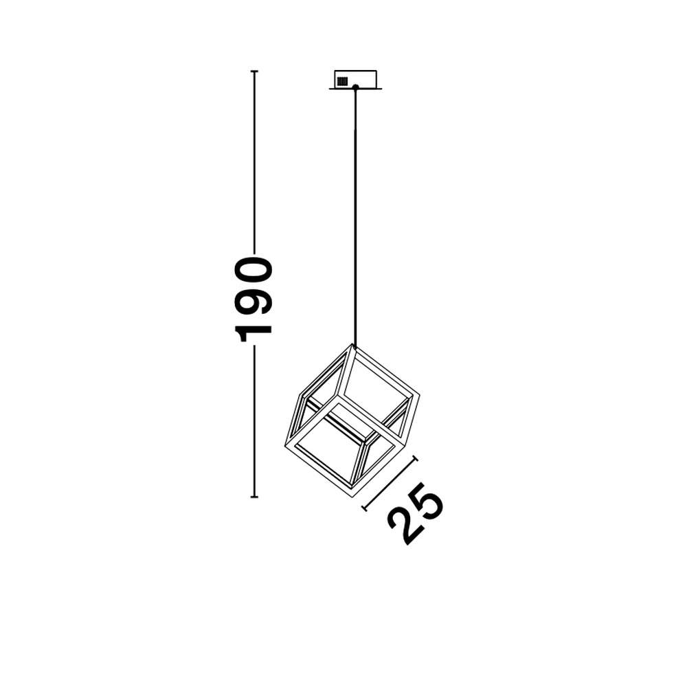 Quadratische Pendelleuchte Gabbia schwarz Lyora 5212017423399