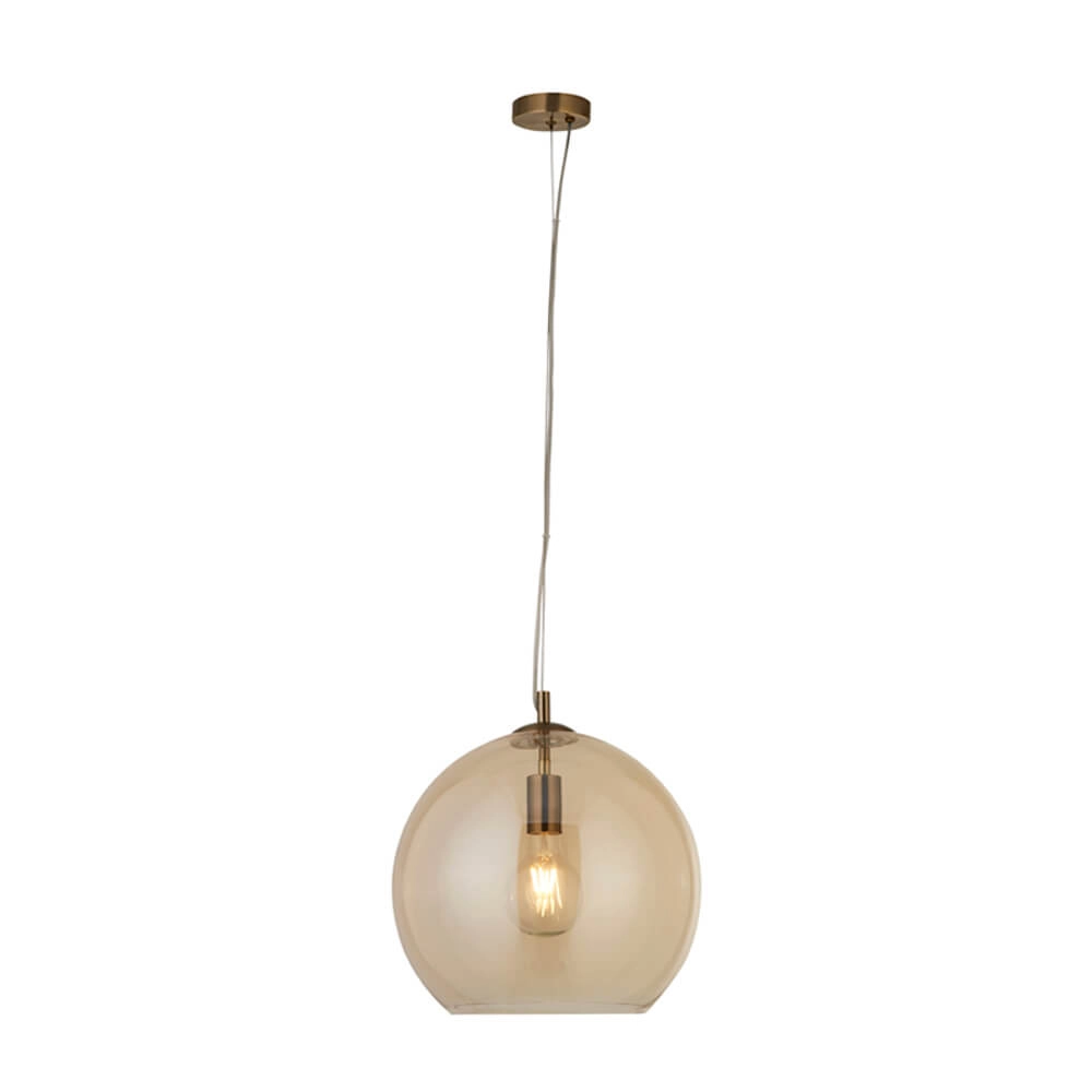 Bernstein Glas Hängelampe Balls Ø 30cm Searchlight 5053423096667
