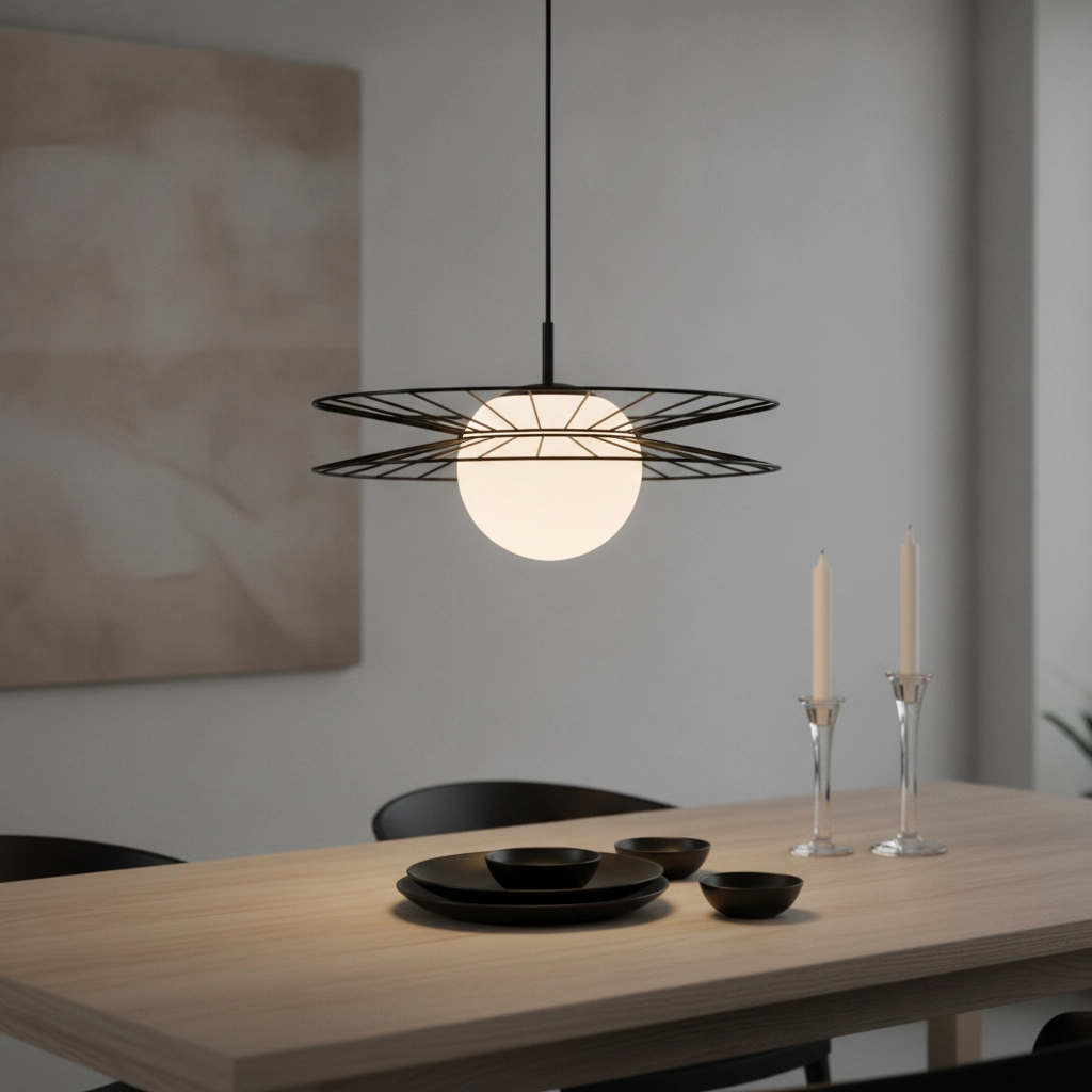 Schwarze Pendelleuchte Ellery Ø 45cm