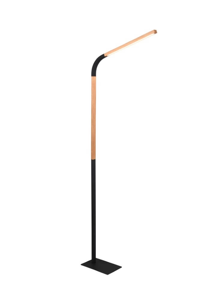 Flexible Leselampe Norris schwarz mit Holz Trio 4017807600018
