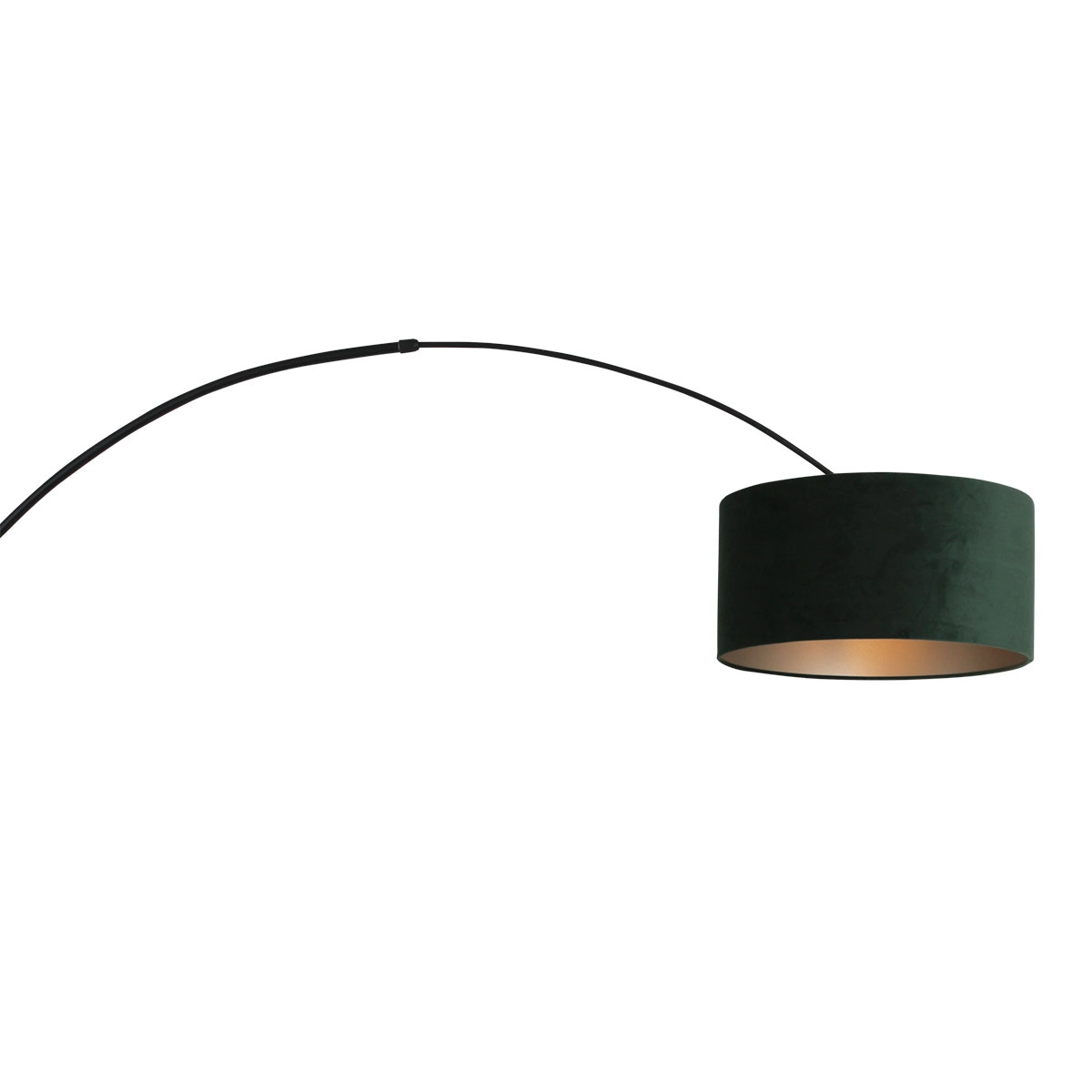 Wandbogenlampe Sparkled Schwarz mit grünem Samtton Steinhauer 8712746146097
