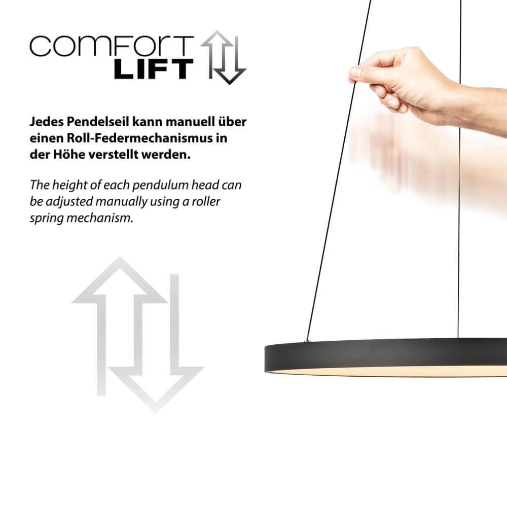 Runde Hängelampe Hoop Schwarz Paul Neuhaus 4012248384695