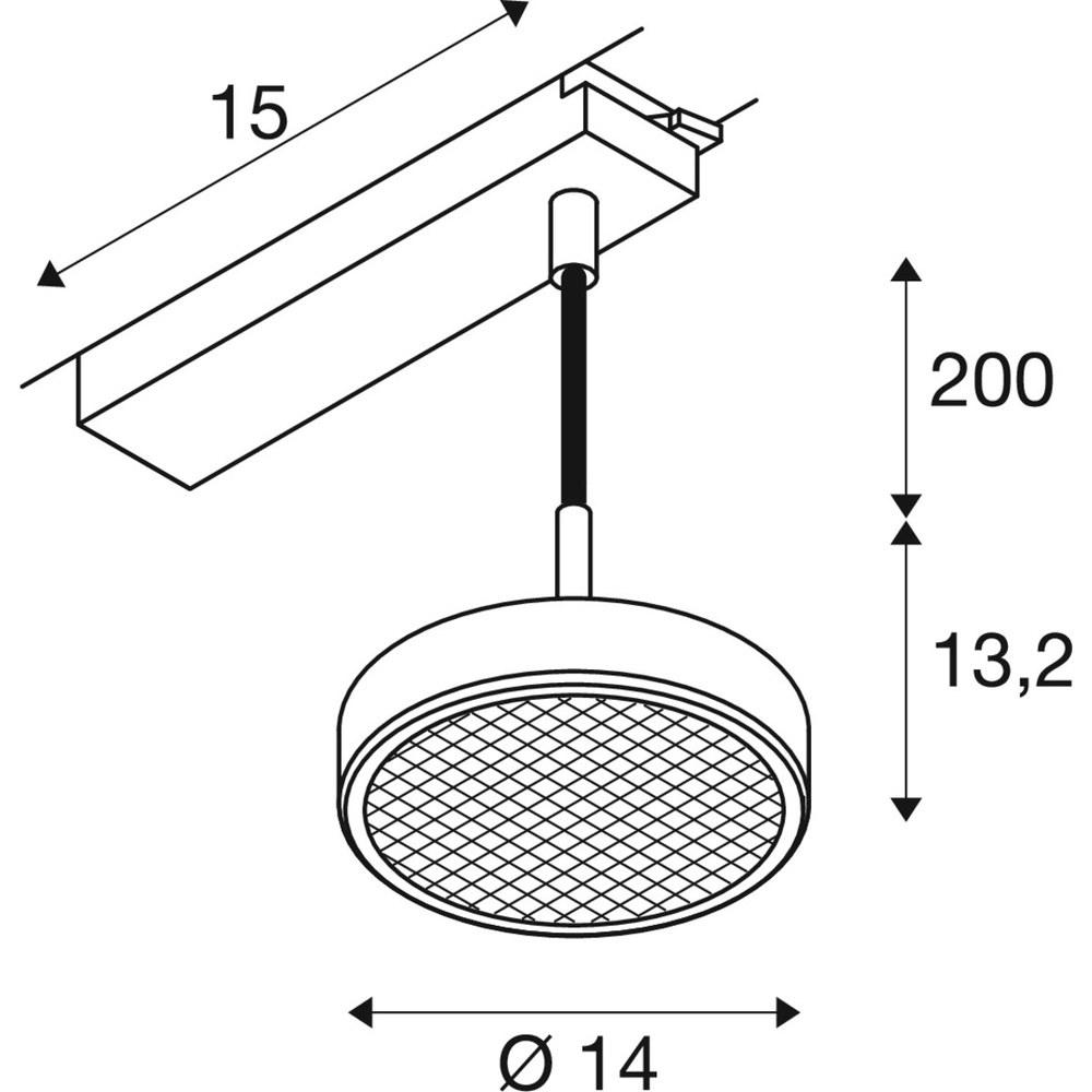 Pendelleuchte für Schiene Grip! Flat 1-phasig weiß SLV 4024163305204