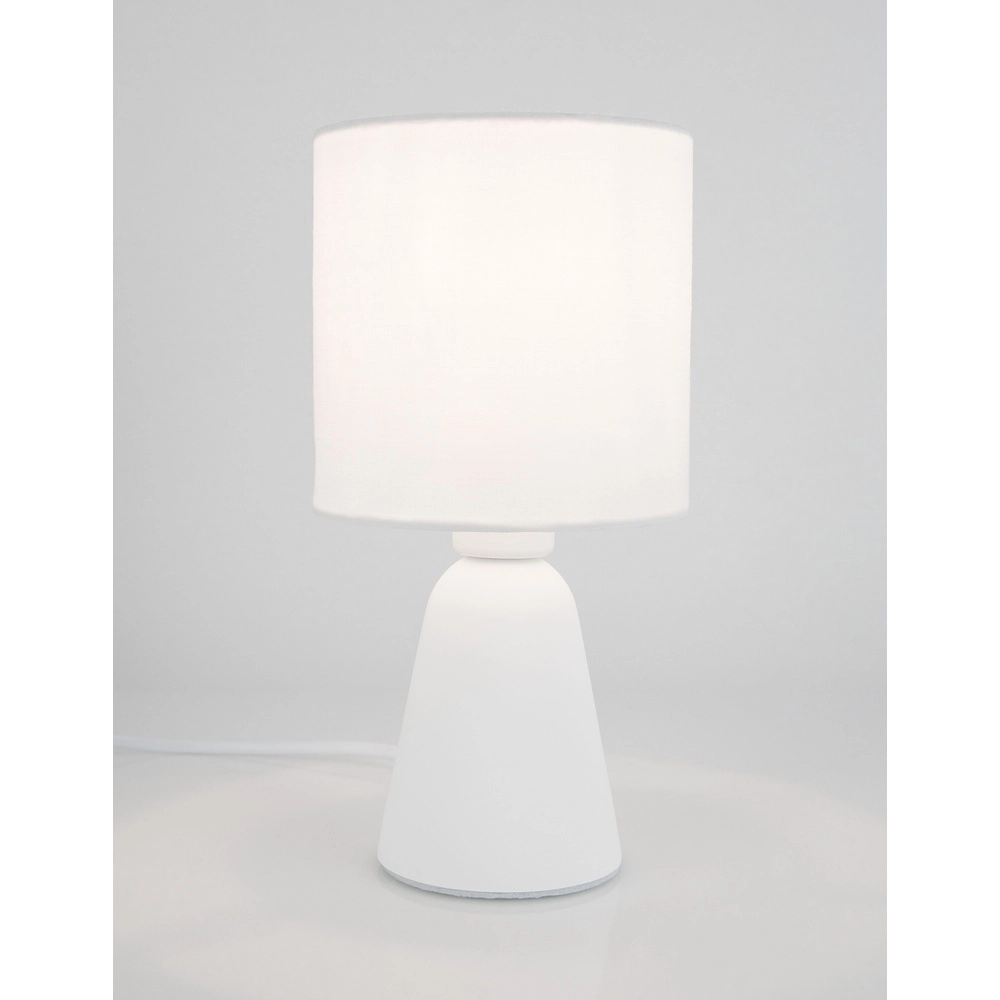 Tischlampe Zero Grau mit schwarzer Kapuze