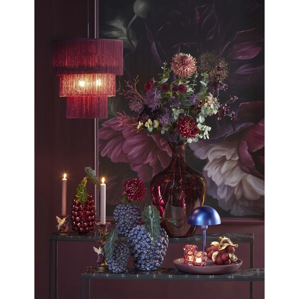 Schnur-Pendellampe Malaika Ø 45cm – dunkelviolett Light & Living 8717807834036