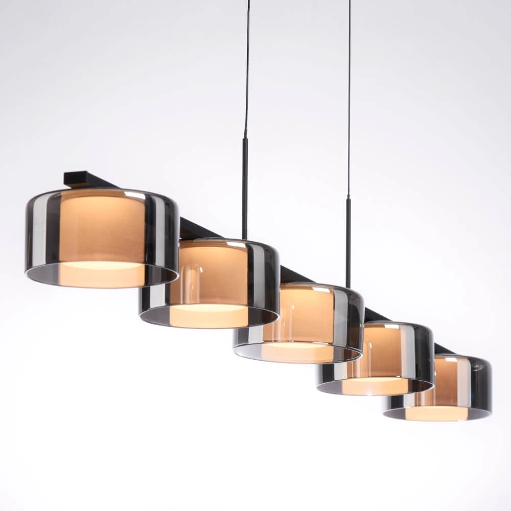 Hängelampe mit 5 Leuchten Rika Schwarz Paul Neuhaus 4012248383100