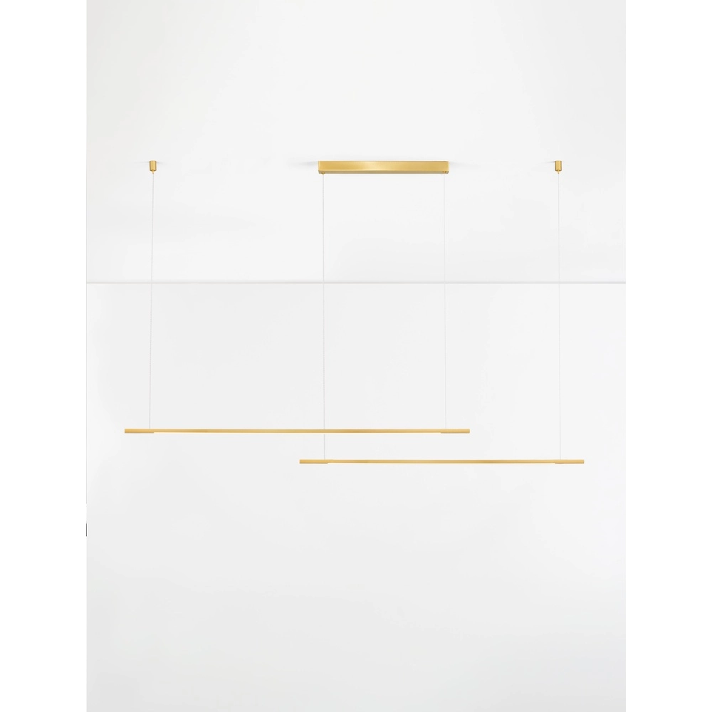 Schlanke Pendelleuchte Brillia gold 161cm