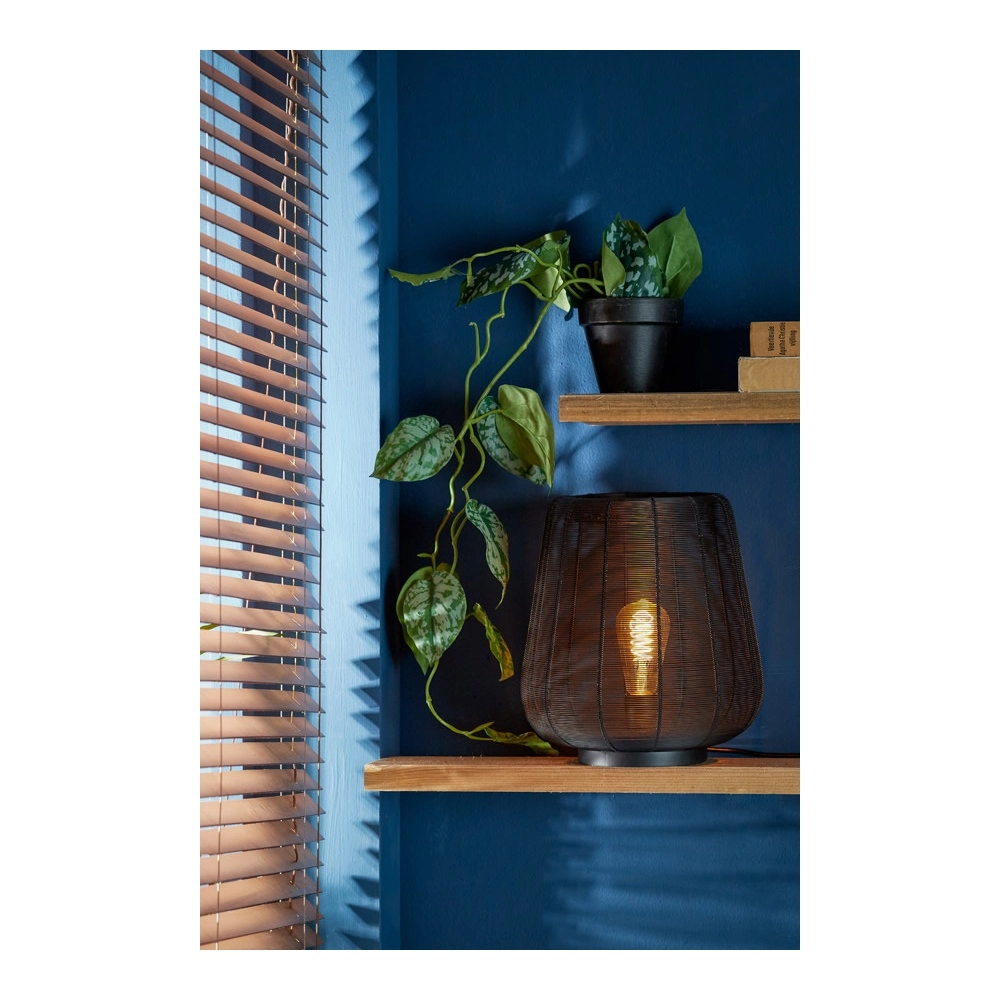 Schwarze Tischlampe Adeta Ø 29cm Light & Living 8717807600938