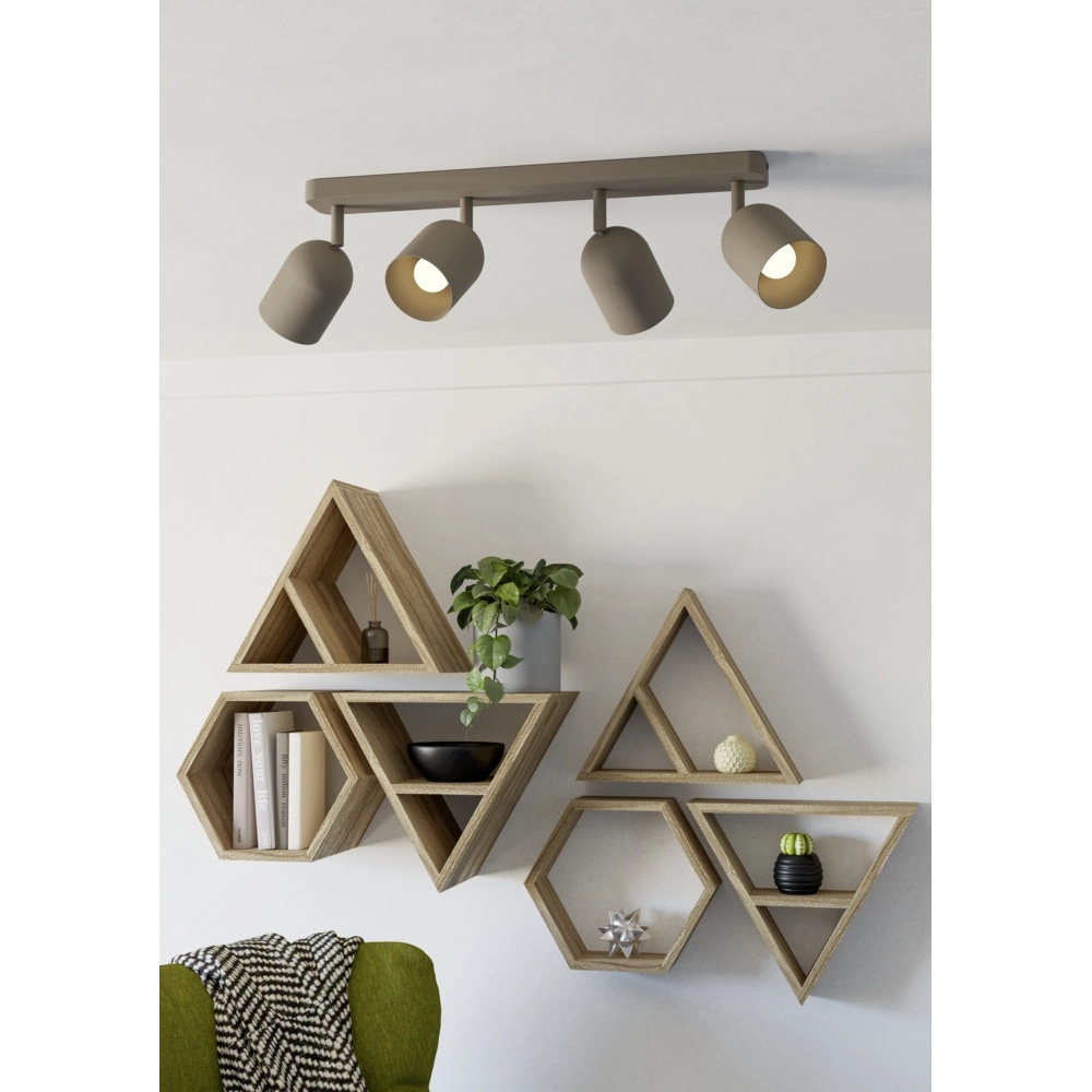 Design-Deckenstrahler Tilston 4-hell sandbraun Eglo 9008606359745