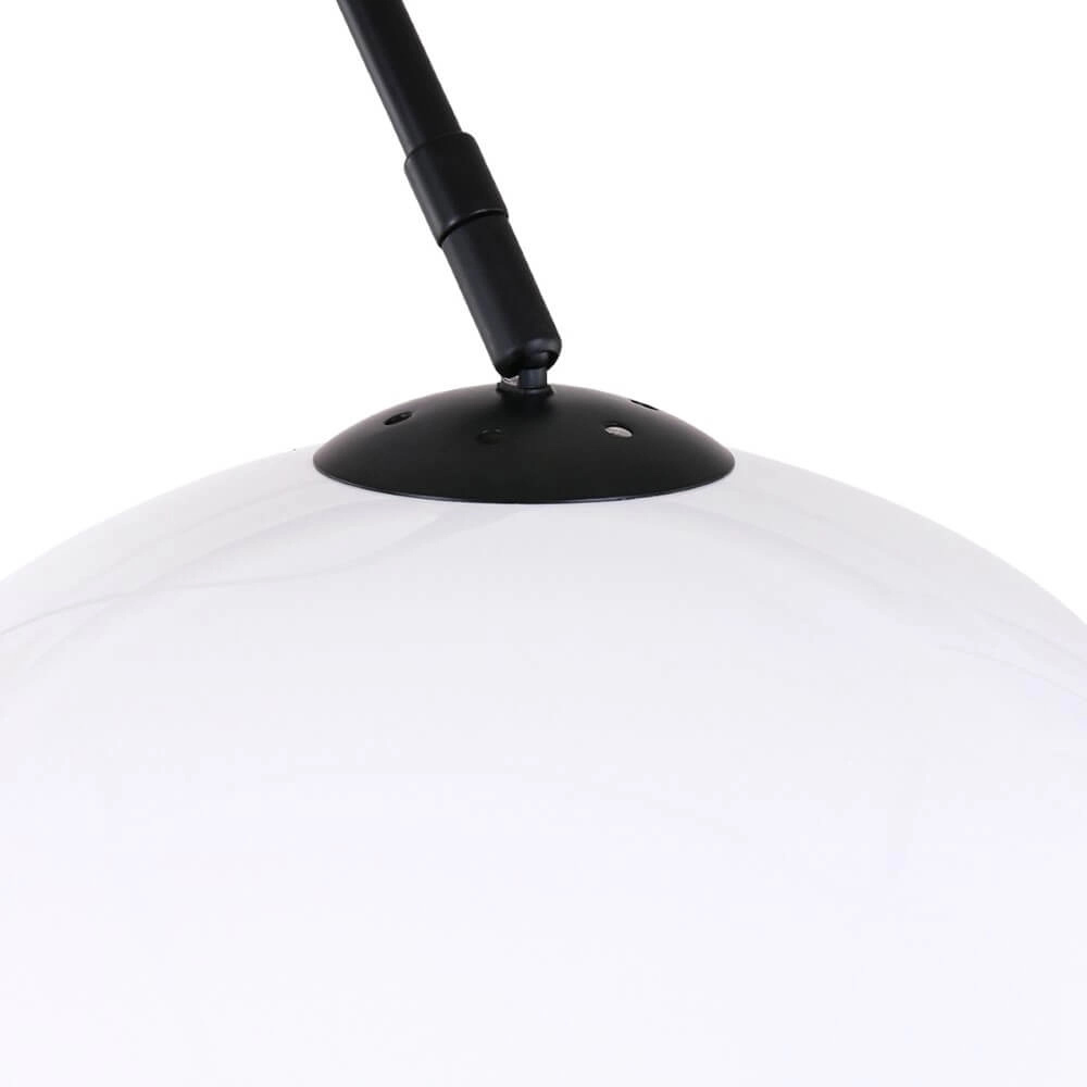 Bogenlampe Stresa schwarz mit weißem Lampenschirm Steinhauer 8712746106640