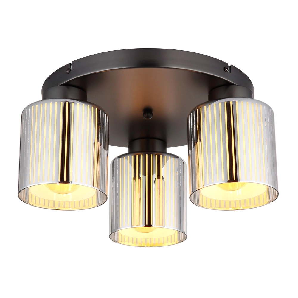 Design-Deckenlampe Felicia Gunmetal 3-Lights