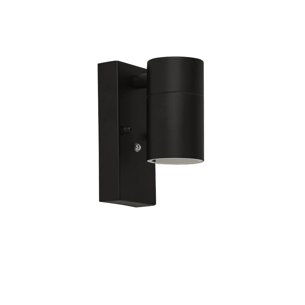 Wandspot Splot schwarz mit Twilight -Sensor Searchlight 5053423175188