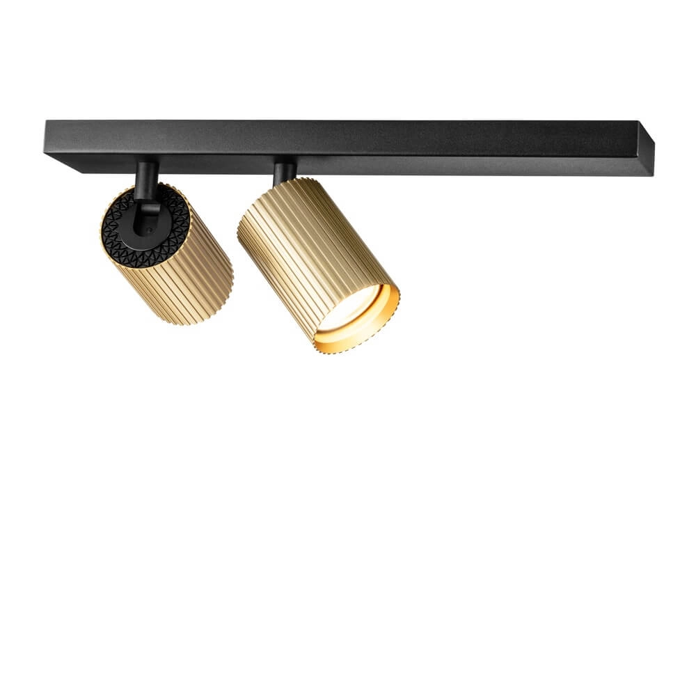 Deckenstrahler Onis 2-flammig - gold mit schwarz Lyora 4255805301876