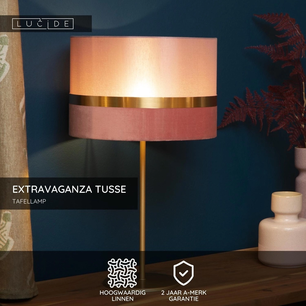 Design-Tischlampe Extravaganza Tusse rosa Ø 30cm Lucide 5411212105660