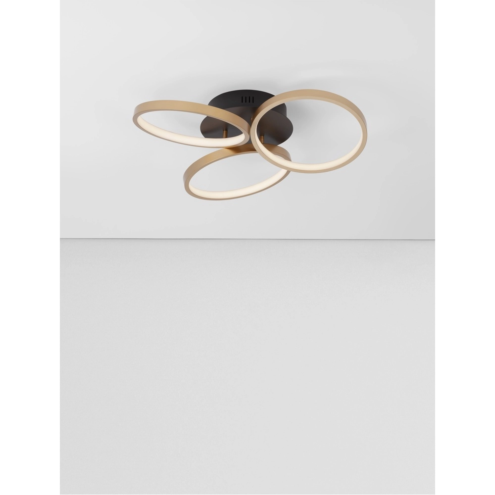 Design-Deckenleuchte Elize schwarz mit gold Ø 55cm