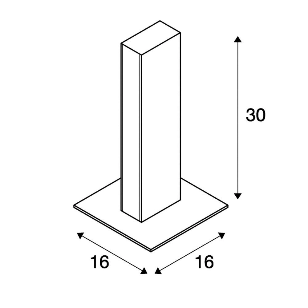 LED-Außenlaterne H-Pol 1x8W - 3000K - 36cm Anthrazit SLV 4024163167772