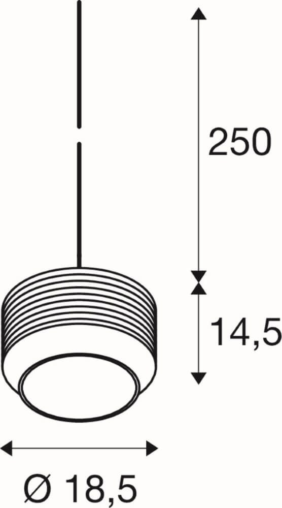 Hängelampe Pantilo Rope 19 Rauchglas - Ø 18,5 cm SLV 4024163280853