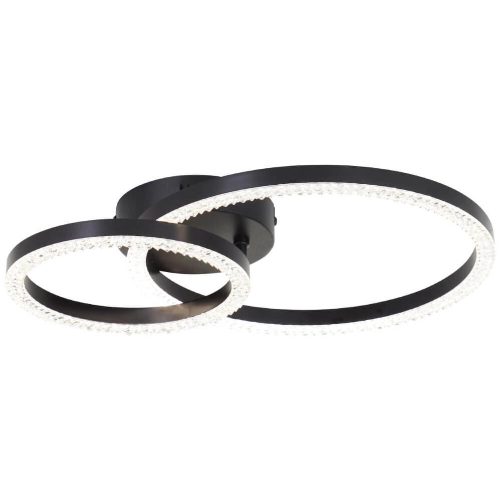 Schwarze Deckenleuchte Aurelia 2500lm