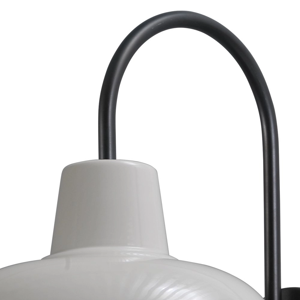Wandlampe Industria 33 cm schwarz mit weißer Kapuze Masterlight 8718121235783