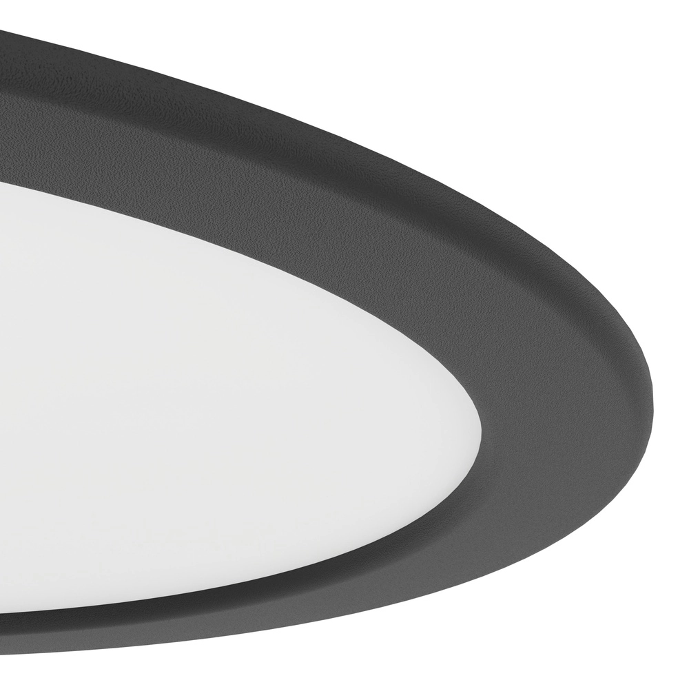 Einbaulampe Fueva 6 rund – schwarz – Ø 21,6 cm Eglo 9008606330706