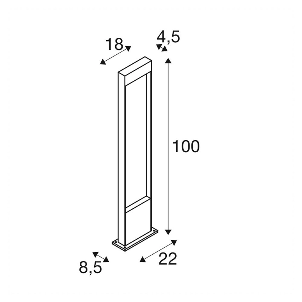 Lampe Flatt 100 cm SLV 4024163231534