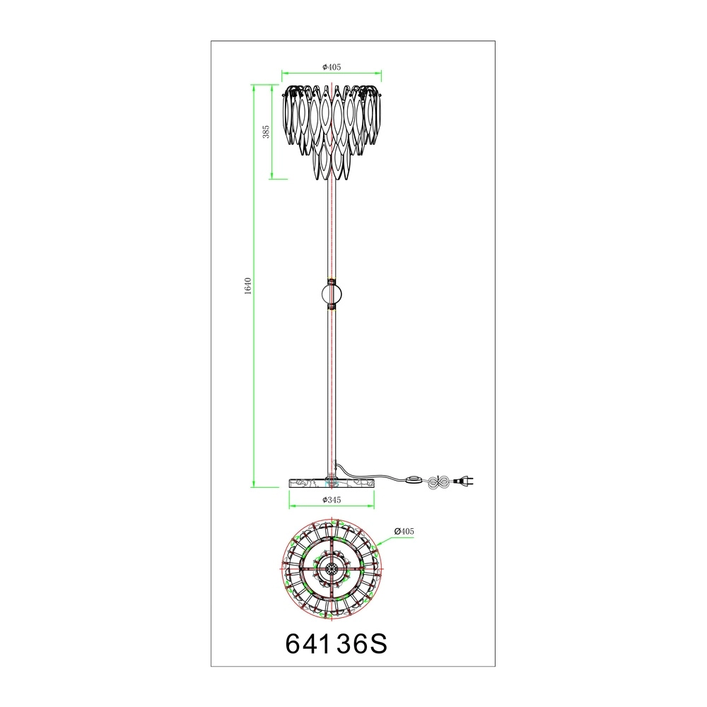 Stehlampe Elinor Gold Globo 9007371546961