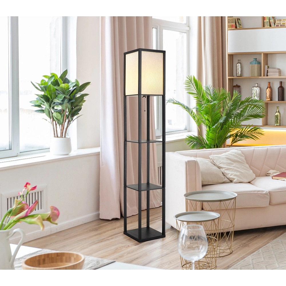 Stehlampe Tabitha Schwarz Globo 9007371575411