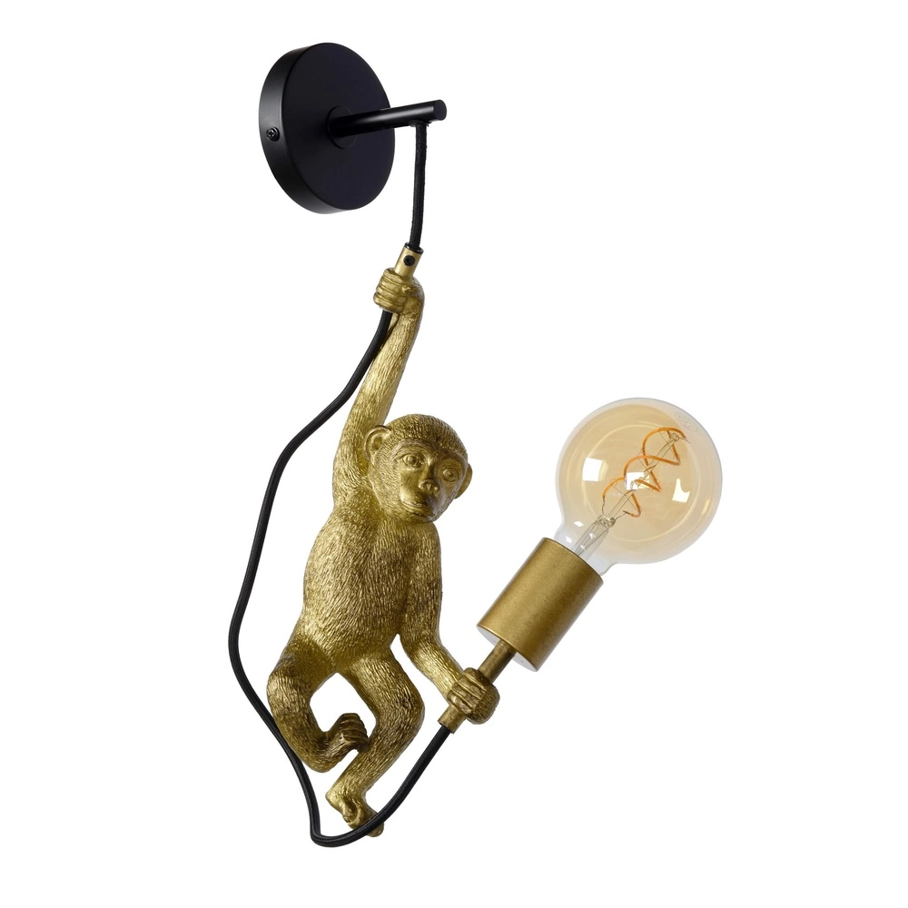 Wandlampe Extravaganza Chimp Affe Schwarz mit Gold