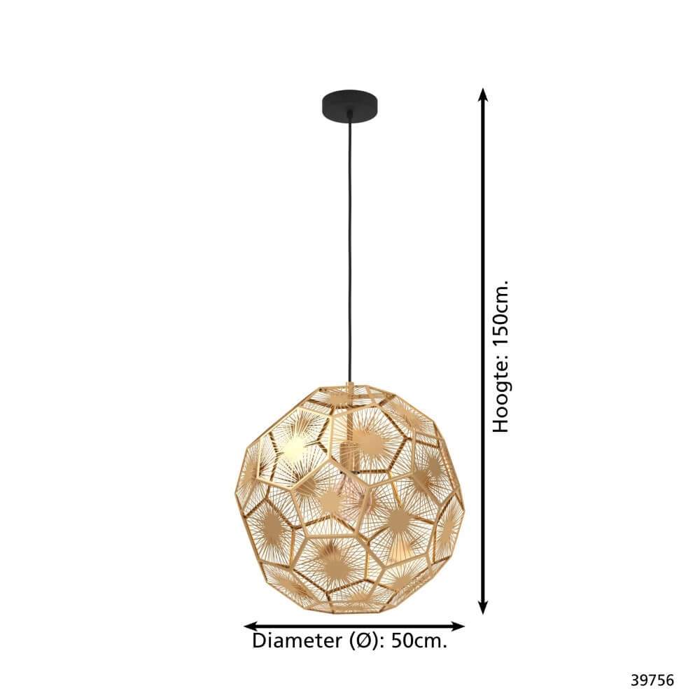 Hängelampe im Golddesign Skoura Ø 50cm Stars of Light 9002759397562