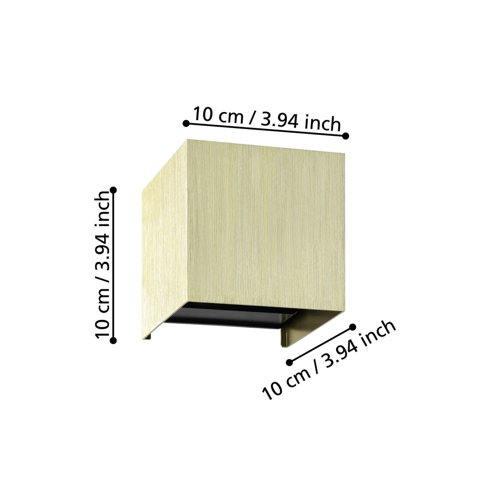 LED-Wandspot Valmontone Oben & Runter – Gebürstetes Gold Eglo 9008606315987