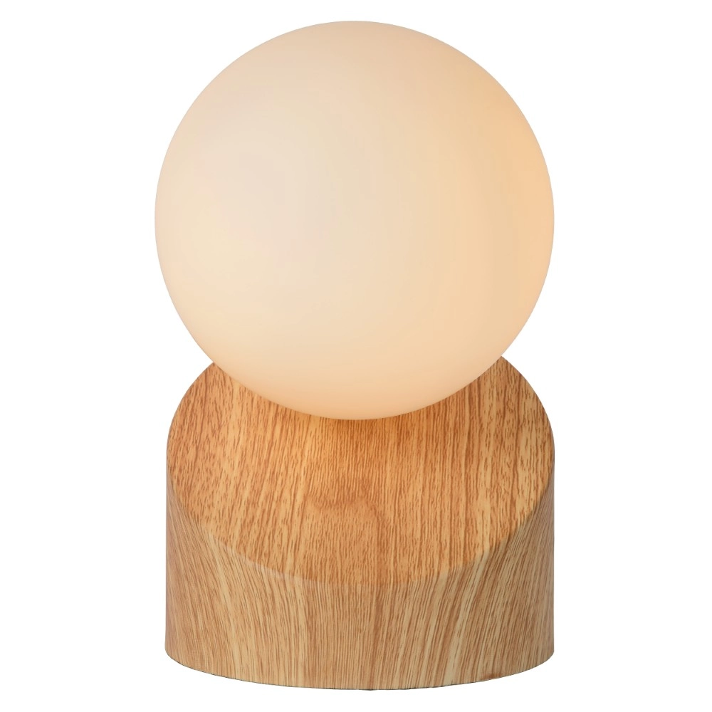 Design-Tischlampe Len Heller Holzlook Lucide 5411212450593