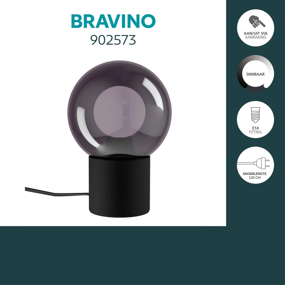 Design-Tischlampe Bravino Schwarz