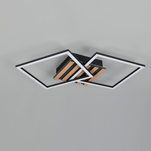 Moderne Deckenlampe Zaro Schwarz 59,5 cm Trio 4017807685961