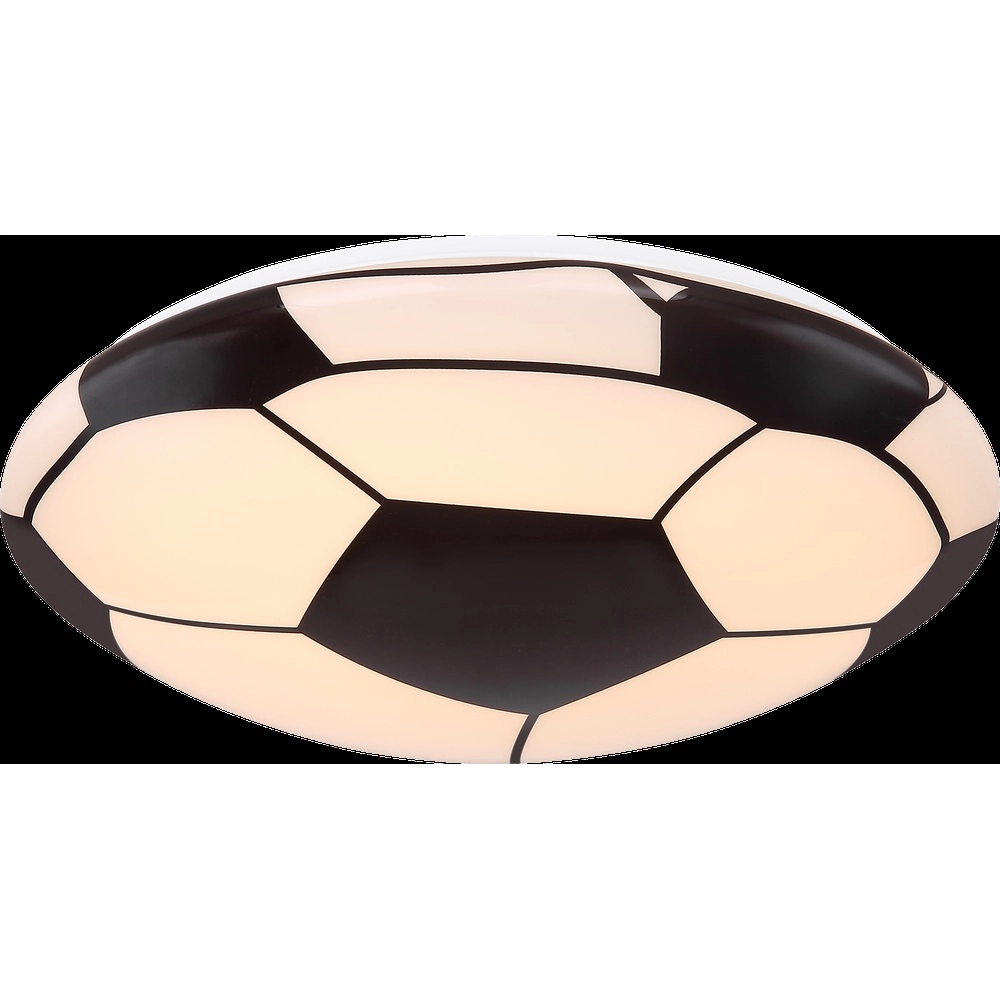 Deckenlampe im Kinderzimmer Lemmi Fußball Schwarz mit Weiß Globo 9007371389865